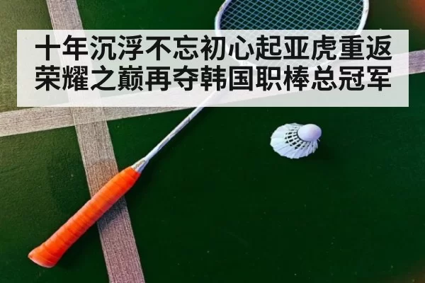 十年沉浮不忘初心起亚虎重返荣耀之巅再夺韩国职棒总冠军
