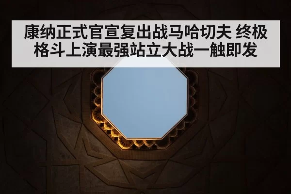 康纳正式官宣复出战马哈切夫 终极格斗上演最强站立大战一触即发